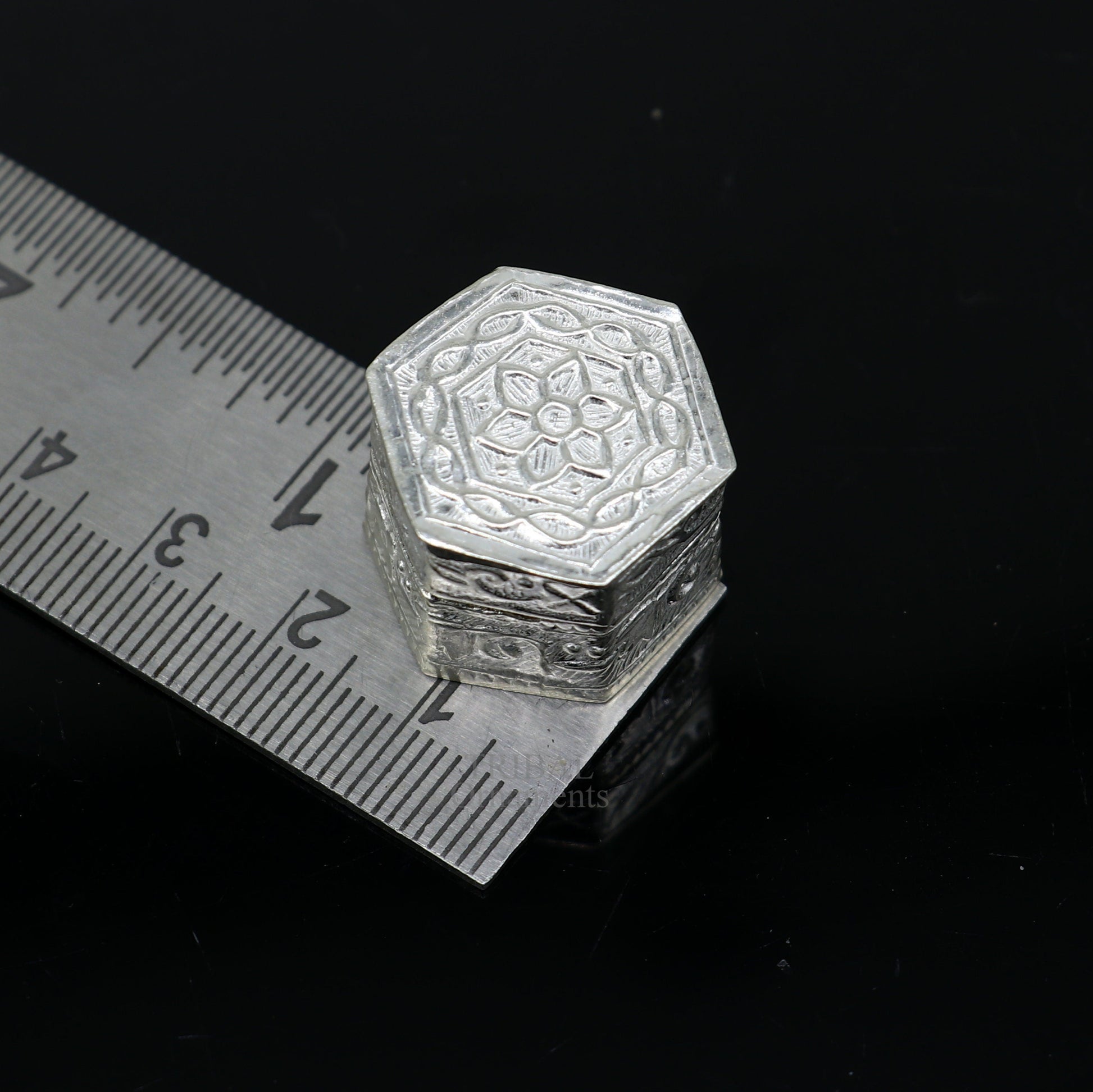 925 sterling silver trinket box, kajal box/casket box bridal square shape box collection, container box, eyeliner box gifting art stb352 - TRIBAL ORNAMENTS