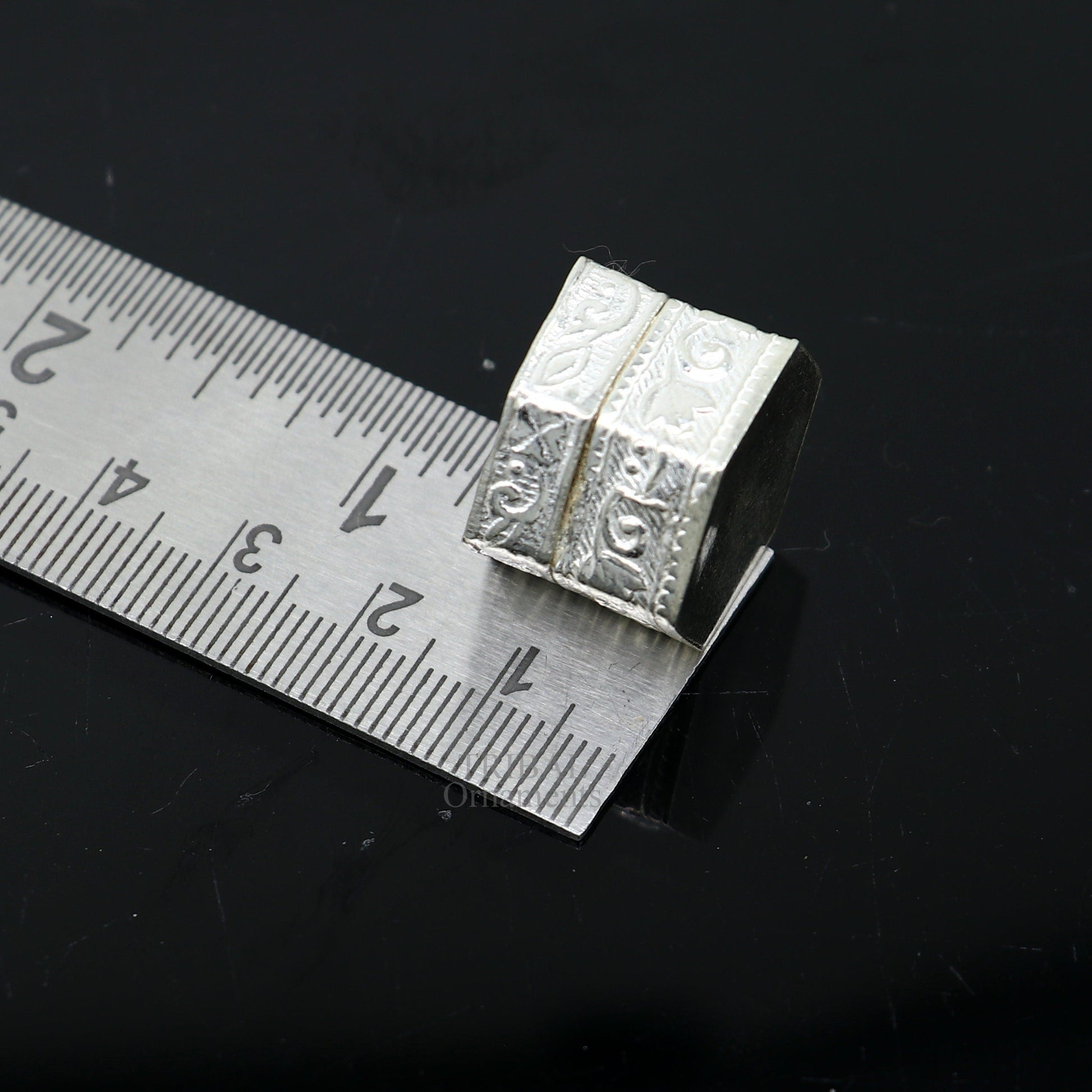 925 sterling silver trinket box, kajal box/casket box bridal square shape box collection, container box, eyeliner box gifting art stb352 - TRIBAL ORNAMENTS