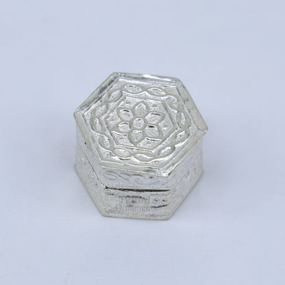 925 sterling silver trinket box, kajal box/casket box bridal square shape box collection, container box, eyeliner box gifting art stb352 - TRIBAL ORNAMENTS