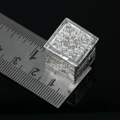 Lot boxes 925 sterling silver trinket box, kajal box/casket box bridal square shape box collection, eyeliner box wedding gifting stb349 - TRIBAL ORNAMENTS