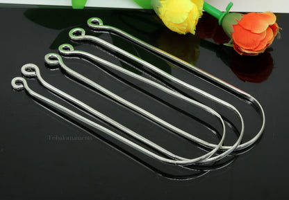 Fine silver handmade tongue cleaner scraper best for daily use and stay healthy top class genuine silver item for better health tc10 - TRIBAL ORNAMENTS