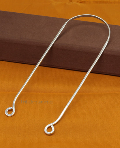 Fine silver handmade tongue cleaner scraper best for daily use and stay healthy top class genuine silver item for better health tc10 - TRIBAL ORNAMENTS