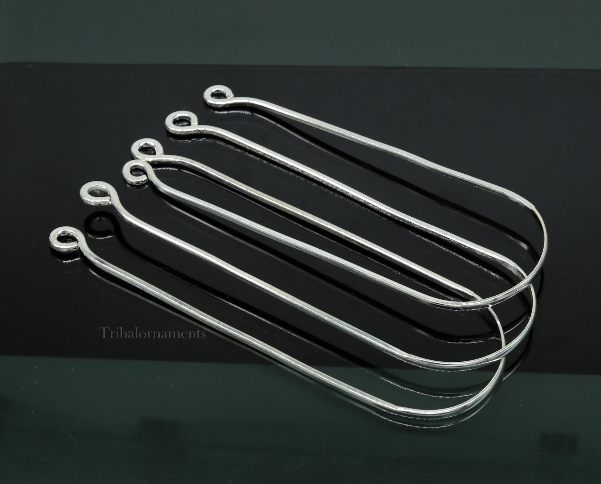 Fine silver handmade tongue cleaner scraper best for daily use and stay healthy top class genuine silver item for better health tc10 - TRIBAL ORNAMENTS