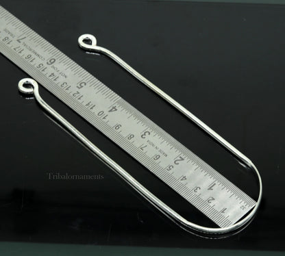 Fine silver handmade tongue cleaner scraper best for daily use and stay healthy top class genuine silver item for better health tc10 - TRIBAL ORNAMENTS