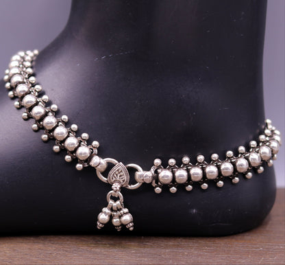 Gorgeous flexible anklet real 925 sterling silver handmade vintage design ankle bracelet excellent tribal jewelry ank33 - TRIBAL ORNAMENTS