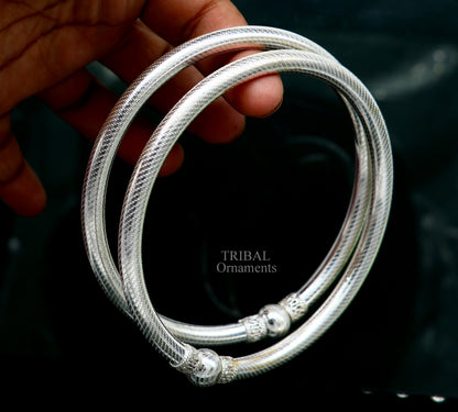 Handmade Vintage antique design Indian traditional silver women's customized foot kada ankle kada hollow bracelet tribal jewelry nsfk50 - TRIBAL ORNAMENTS