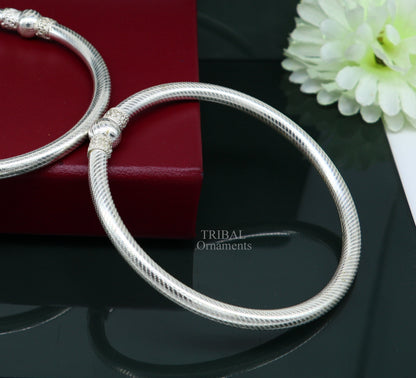 Handmade Vintage antique design Indian traditional silver women's customized foot kada ankle kada hollow bracelet tribal jewelry nsfk50 - TRIBAL ORNAMENTS