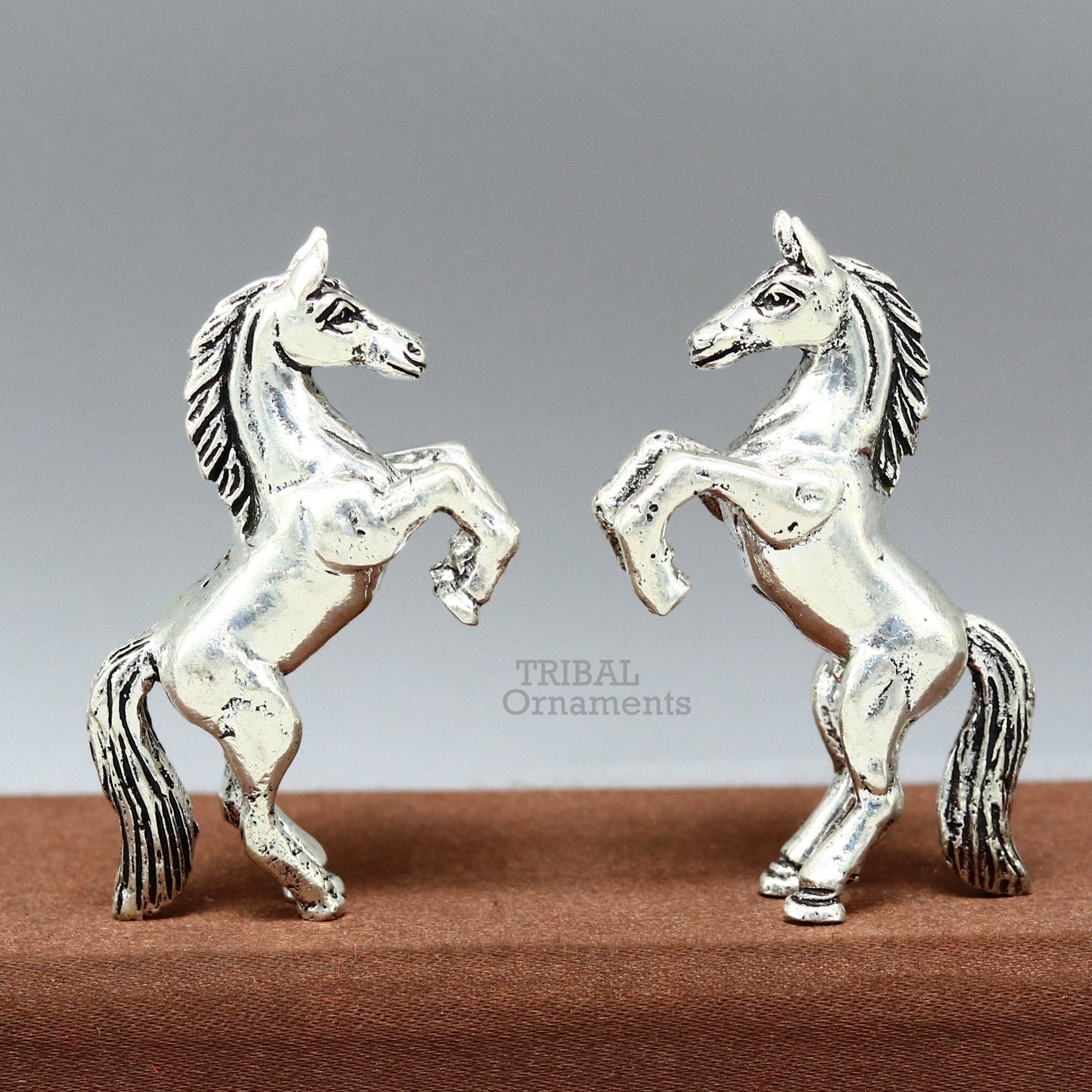 Amazing stylish unicorn horse small statue handmade sterling silver article from india art536 - TRIBAL ORNAMENTS