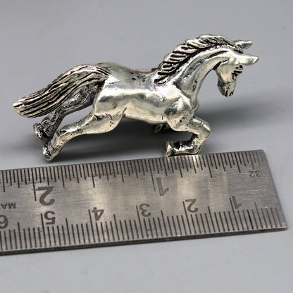 Amazing stylish unicorn horse small statue handmade sterling silver article from india art536 - TRIBAL ORNAMENTS