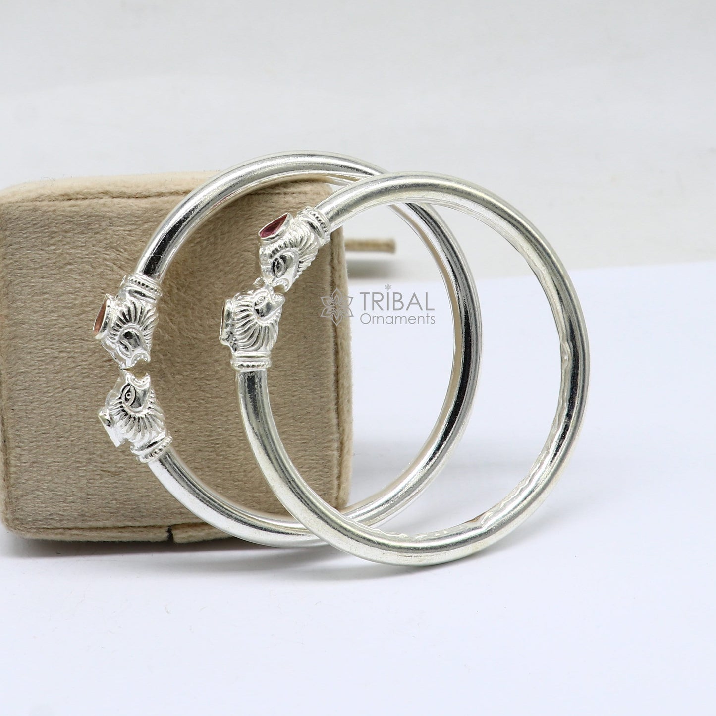 925 sterling silver handmade lion face design cultural trendy kada bracelet for men's and girl's, best delicate Light weight jewelry nsk675 - TRIBAL ORNAMENTS