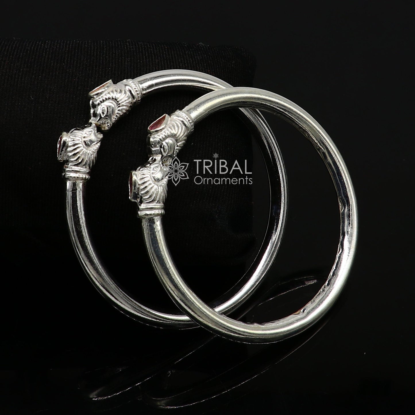 925 sterling silver handmade lion face design cultural trendy kada bracelet for men's and girl's, best delicate Light weight jewelry nsk675 - TRIBAL ORNAMENTS