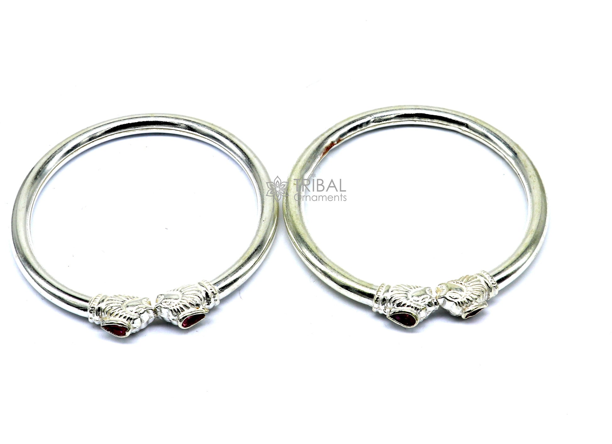 925 sterling silver handmade lion face design cultural trendy kada bracelet for men's and girl's, best delicate Light weight jewelry nsk675 - TRIBAL ORNAMENTS