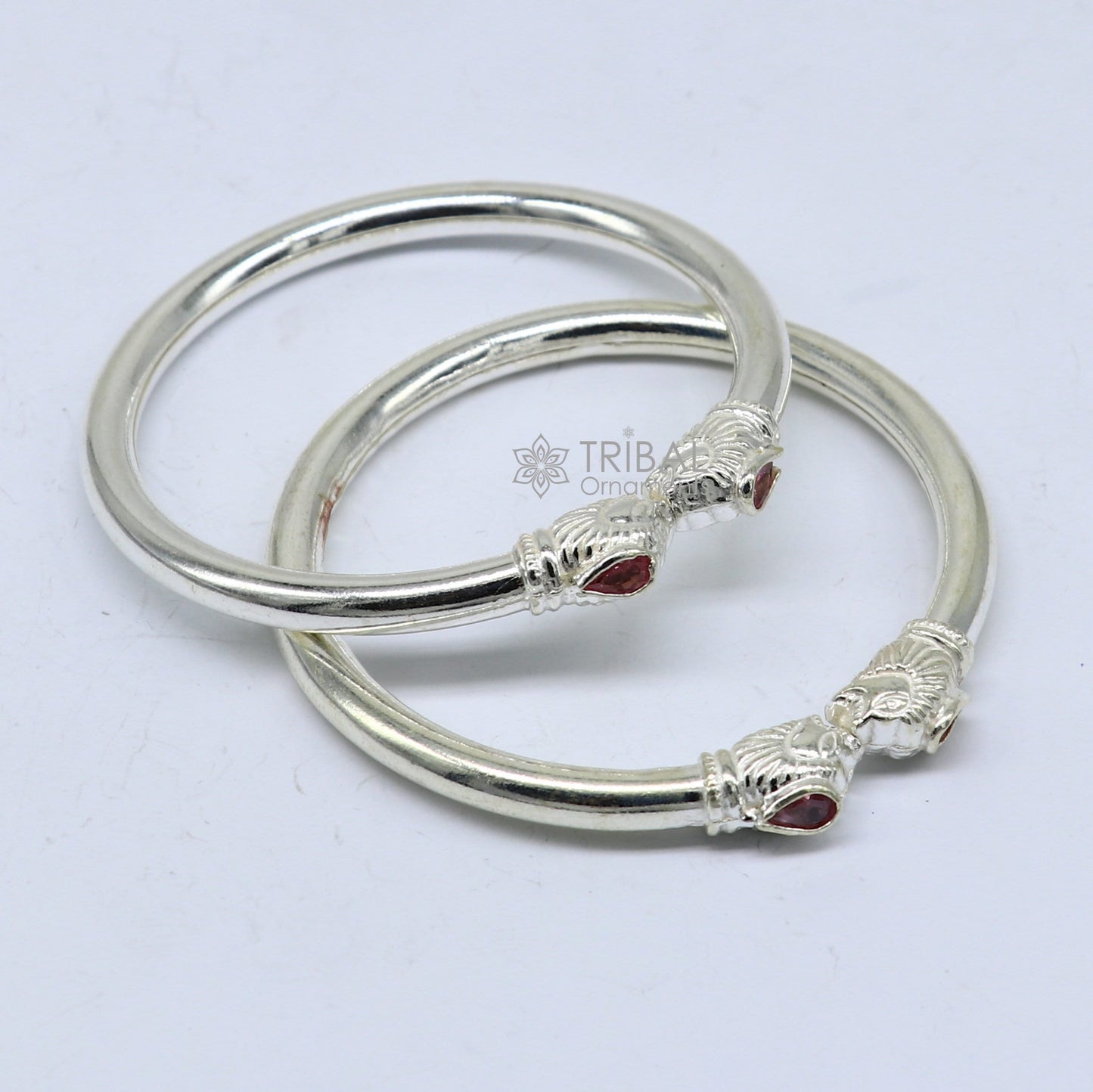 925 sterling silver handmade lion face design cultural trendy kada bracelet for men's and girl's, best delicate Light weight jewelry nsk675 - TRIBAL ORNAMENTS