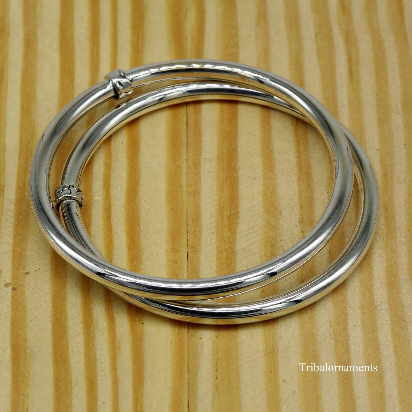 925 sterling silver handmade plain shine bright customized bangle bracelet kada, excellent personalized gifting unisex jewelry nssk9 - TRIBAL ORNAMENTS