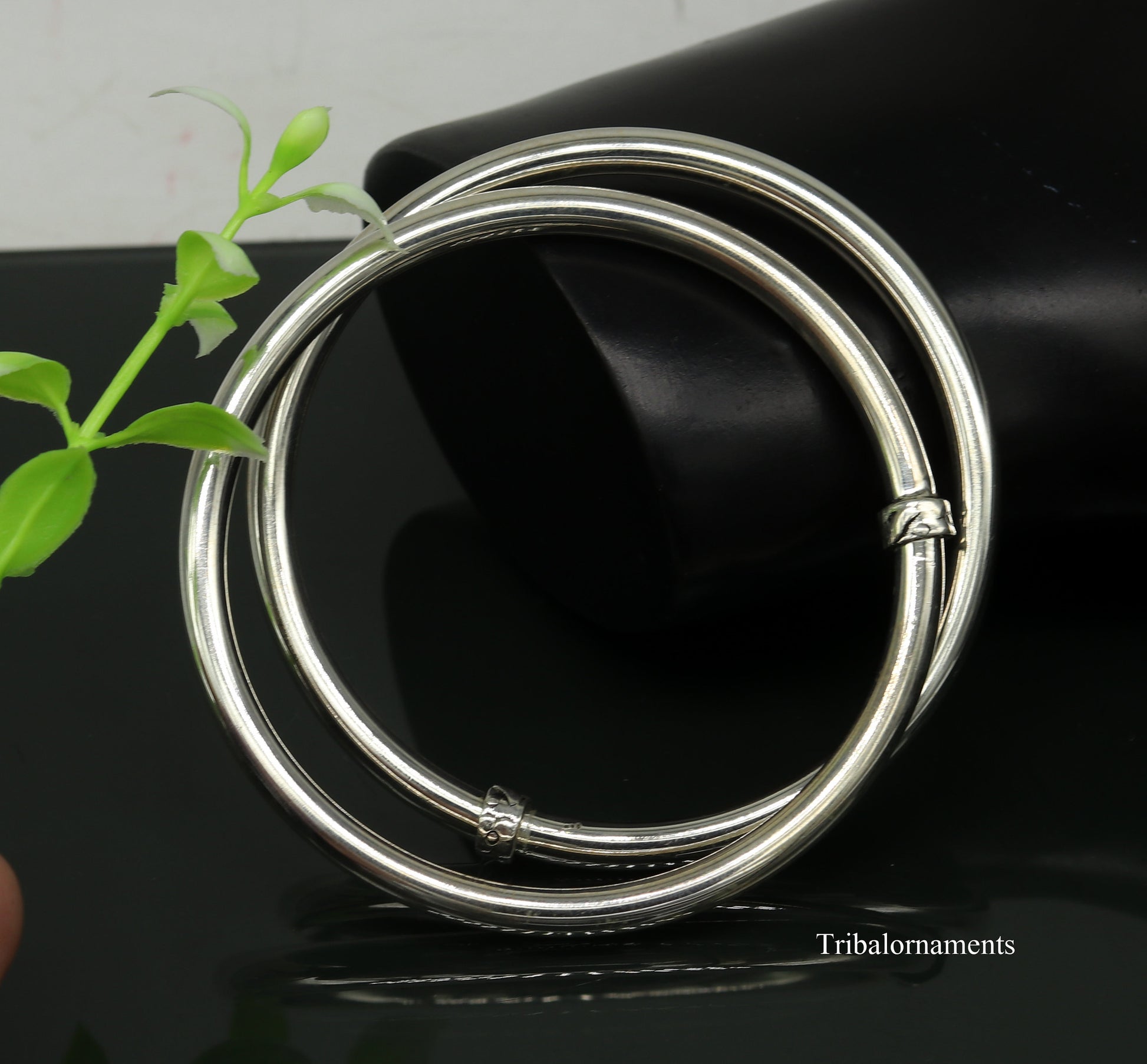 925 sterling silver handmade plain shine bright customized bangle bracelet kada, excellent personalized gifting unisex jewelry nssk9 - TRIBAL ORNAMENTS