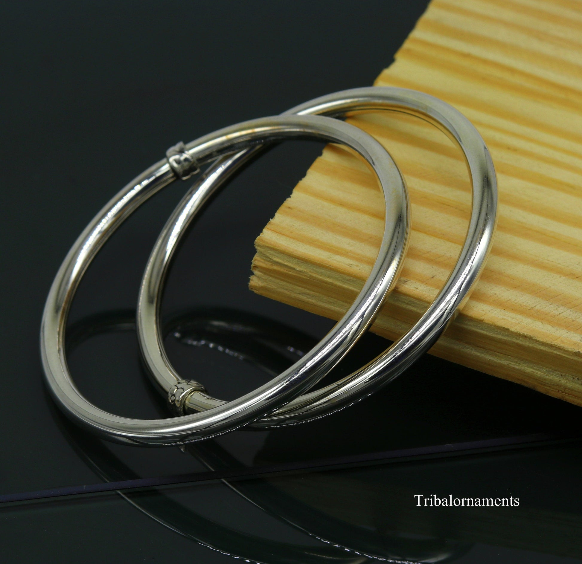 925 sterling silver handmade plain shine bright customized bangle bracelet kada, excellent personalized gifting unisex jewelry nssk9 - TRIBAL ORNAMENTS