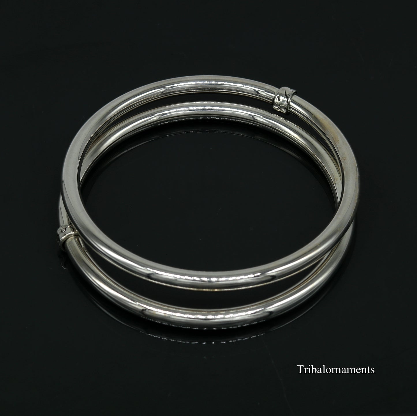 925 sterling silver handmade plain shine bright customized bangle bracelet kada, excellent personalized gifting unisex jewelry nssk9 - TRIBAL ORNAMENTS