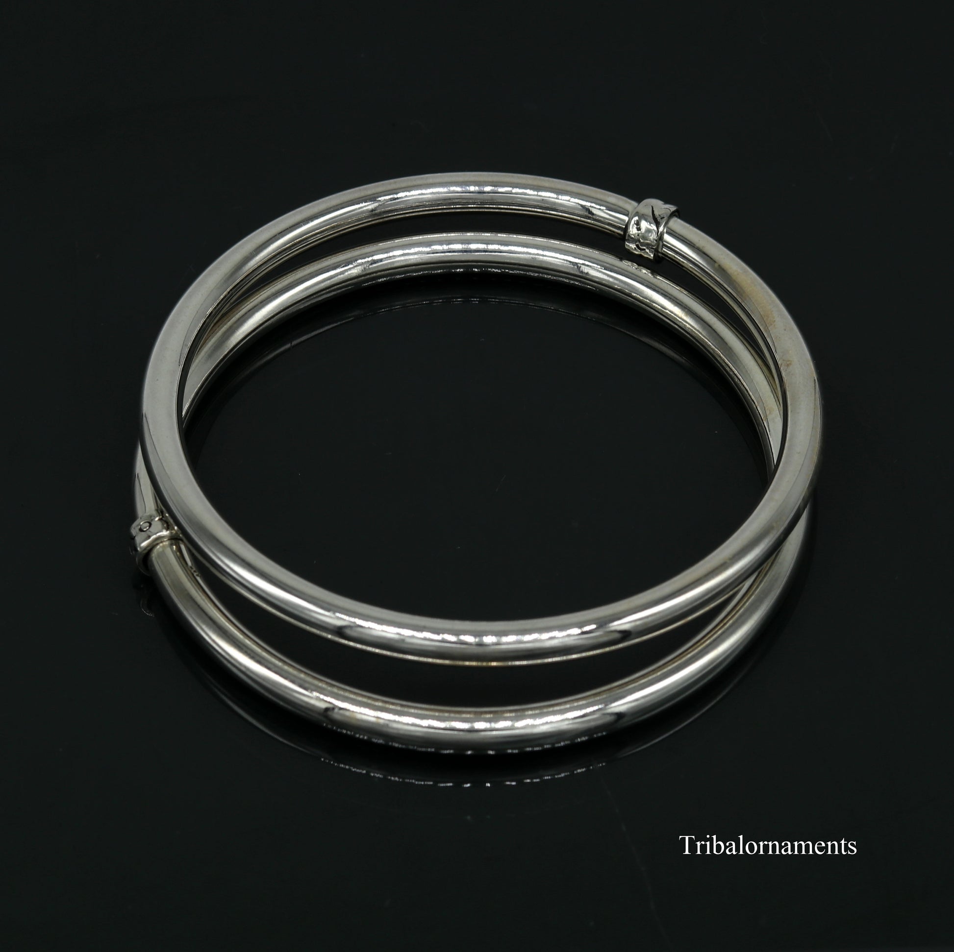 925 sterling silver handmade plain shine bright customized bangle bracelet kada, excellent personalized gifting unisex jewelry nssk9 - TRIBAL ORNAMENTS