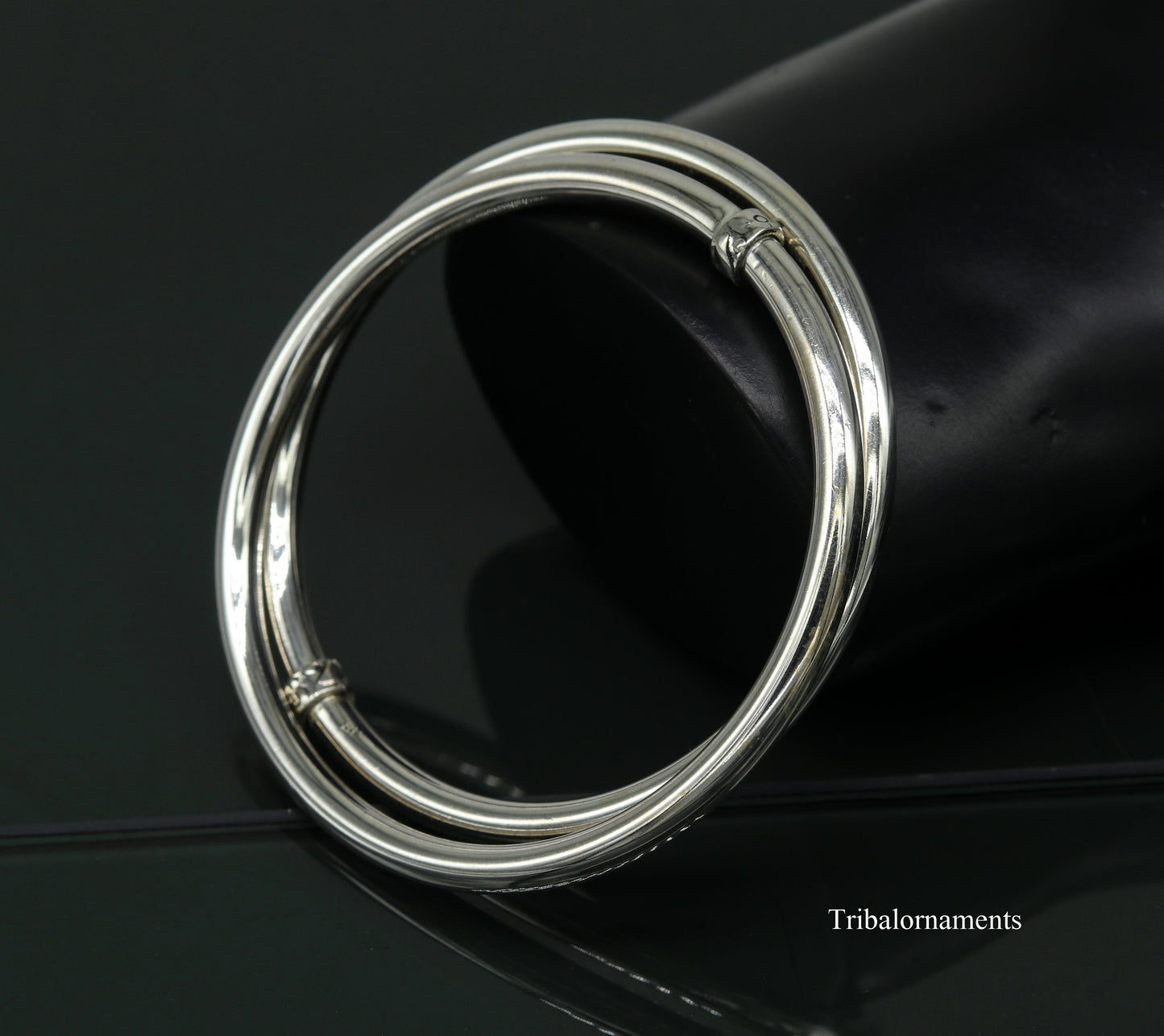 925 sterling silver handmade plain shine bright customized bangle bracelet kada, excellent personalized gifting unisex jewelry nssk9 - TRIBAL ORNAMENTS