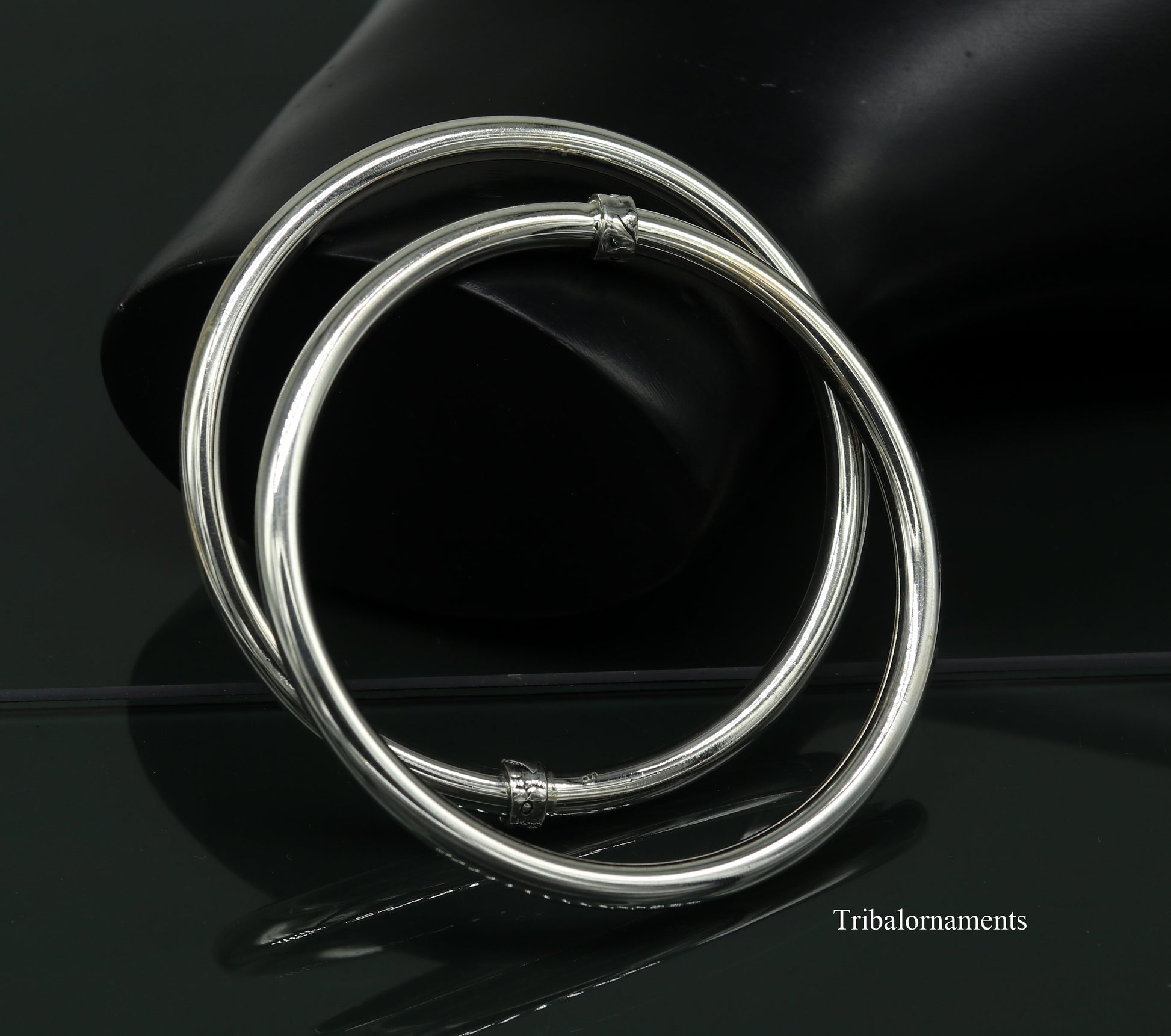925 sterling silver handmade plain shine bright customized bangle bracelet kada, excellent personalized gifting unisex jewelry nssk9 - TRIBAL ORNAMENTS