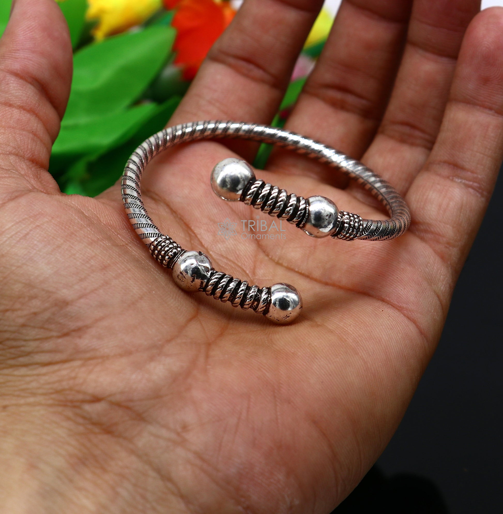 925 sterling silver handmade unique cultural design trendy kada bracelet for men's and girl's, best delicate Light weight jewelry nsk664 - TRIBAL ORNAMENTS