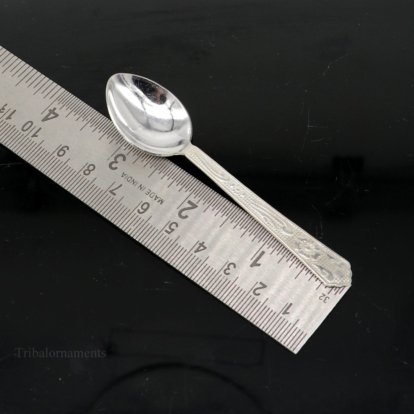 999 pure fine silver handmade utensils, silver article, silver vessel, silver accessories, silver puja art, silver baby bowl set sv242 - TRIBAL ORNAMENTS