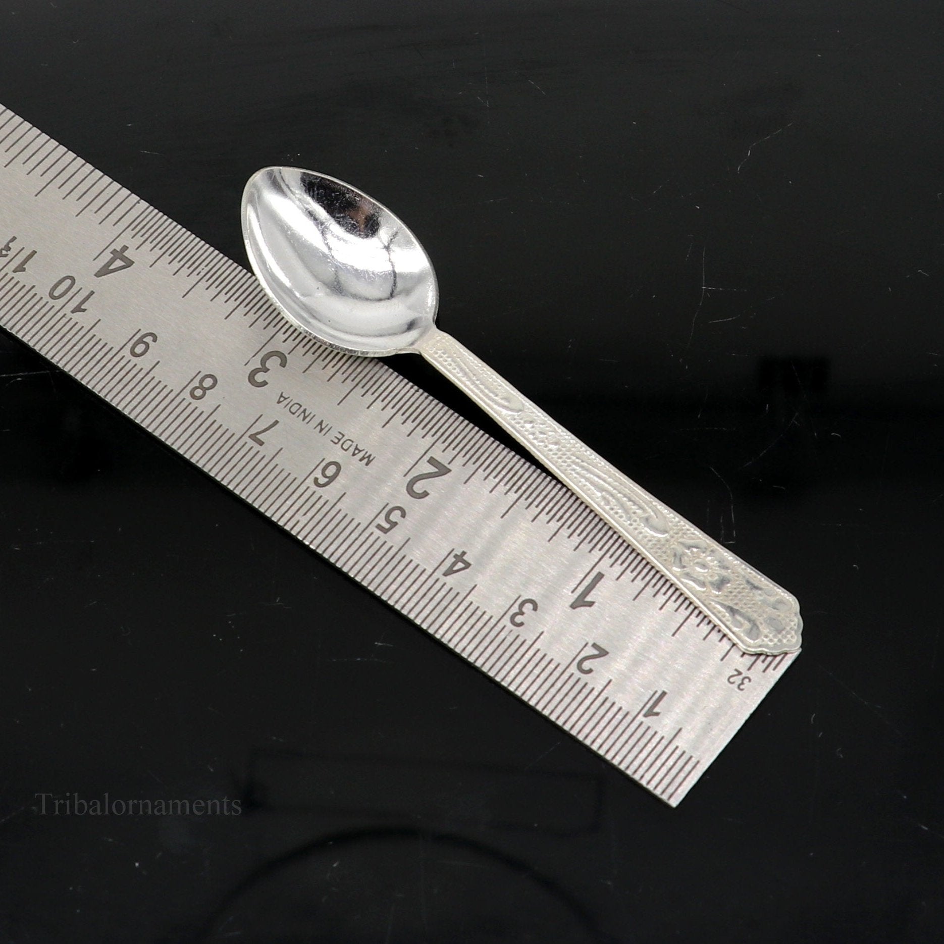 999 pure fine silver handmade utensils, silver article, silver vessel, silver accessories, silver puja art, silver baby bowl set sv242 - TRIBAL ORNAMENTS