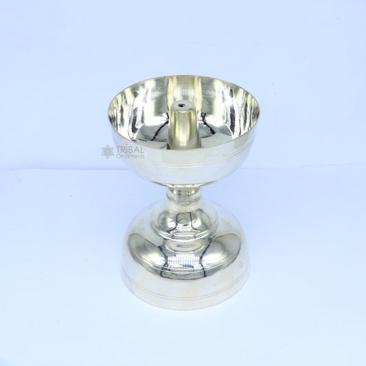 925 sterling silver handmade elegant oil lamp, silver home temple utensils, silver diya, deepak, silver utensil, silver puja article su1188 - TRIBAL ORNAMENTS