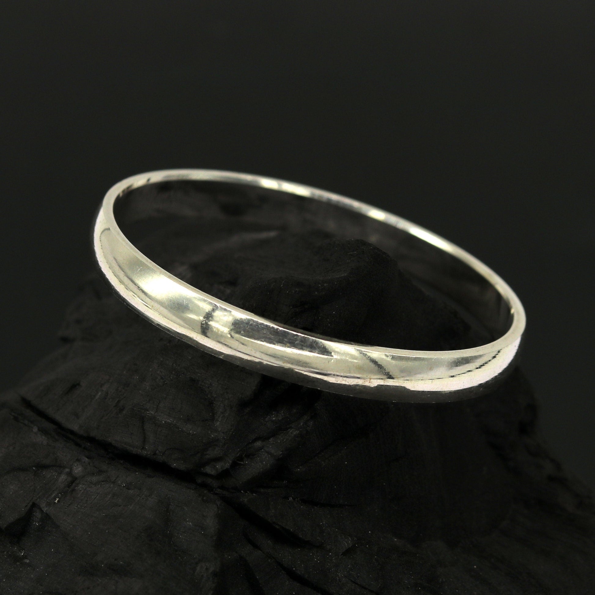 6mm 925 Sterling silver handmade solid kada baby bracelet bangle for unisex, amazing sikha, punjabi kada, solid silver kids jewelry nsk469 - TRIBAL ORNAMENTS