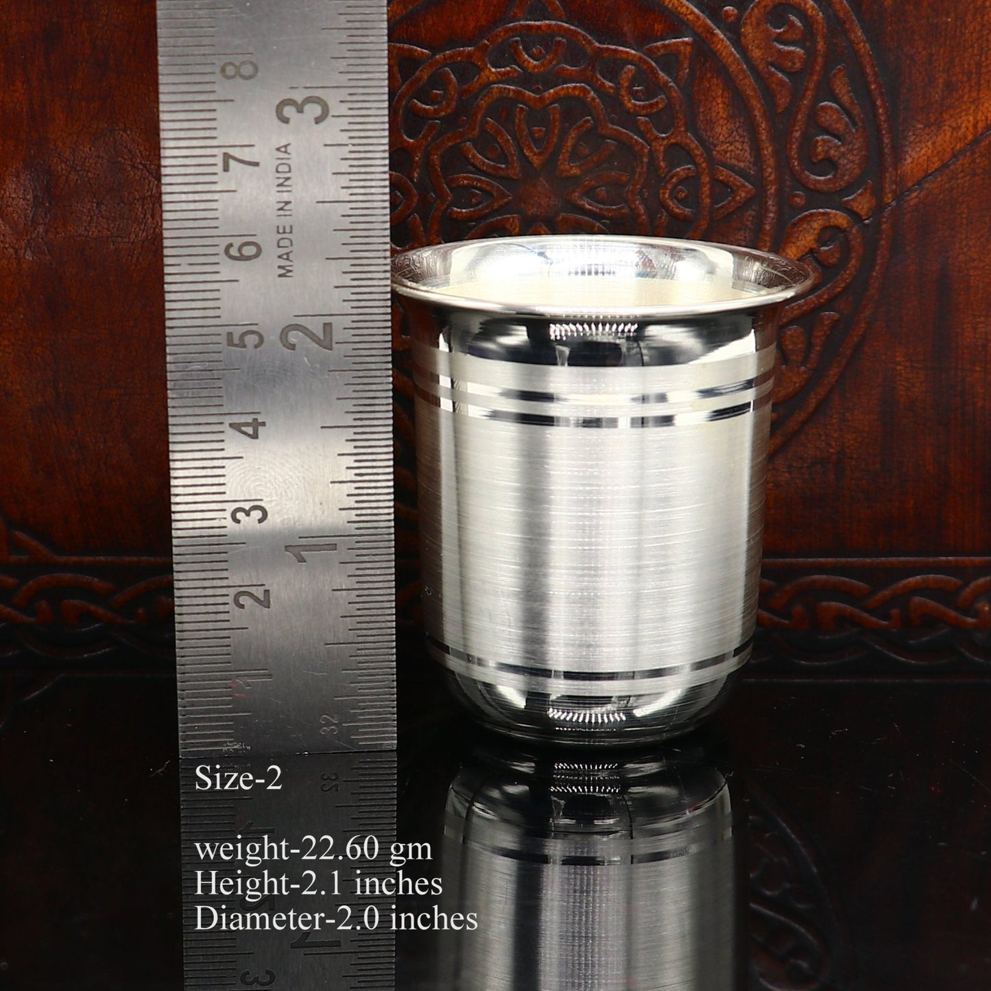 999 fine silver handmade vessels, water/milk Glass tumbler, silver flask, baby kids silver utensils stay healthy water milk glass sv230 - TRIBAL ORNAMENTS