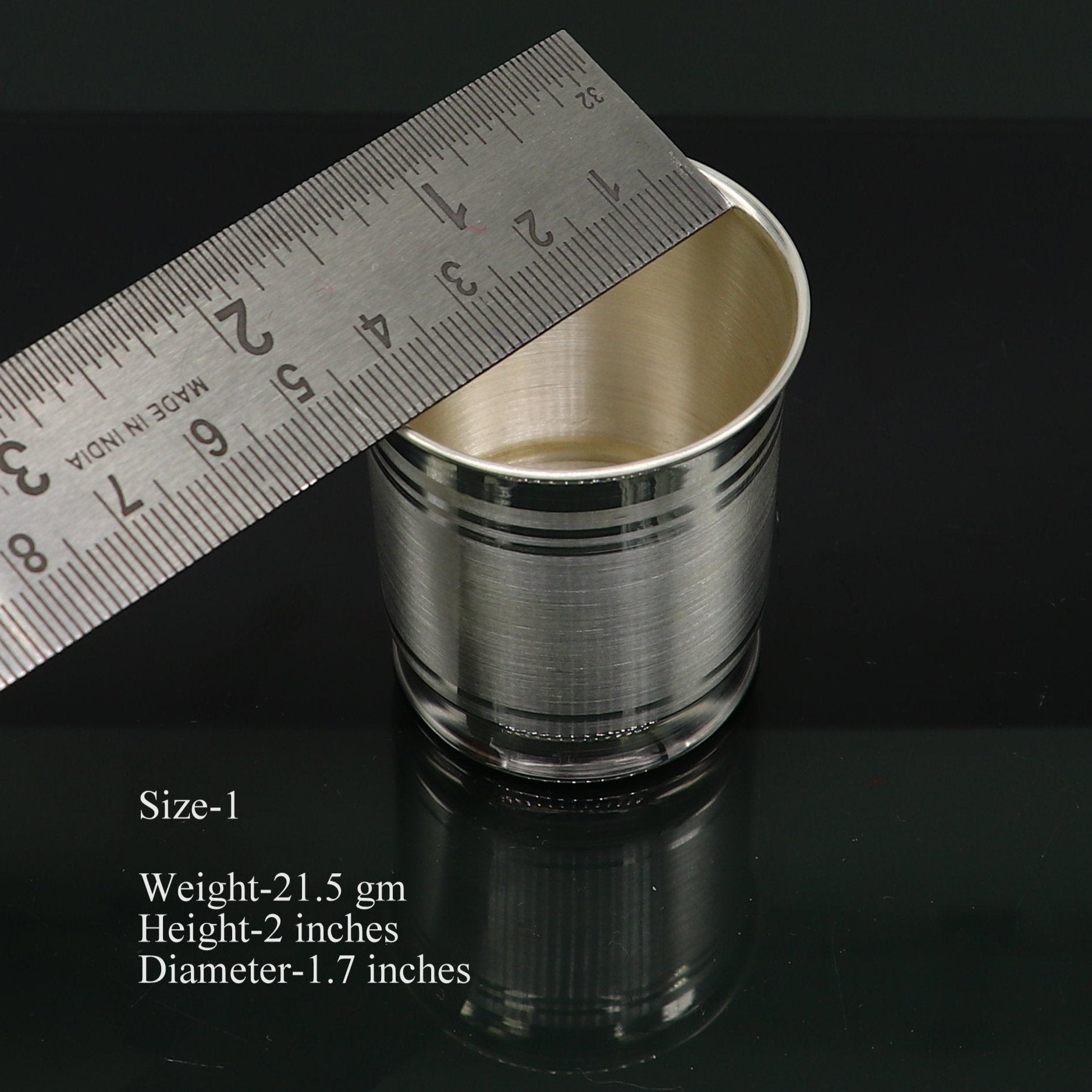 999 fine silver handmade vessels, water/milk Glass tumbler, silver flask, baby kids silver utensils stay healthy water milk glass sv230 - TRIBAL ORNAMENTS