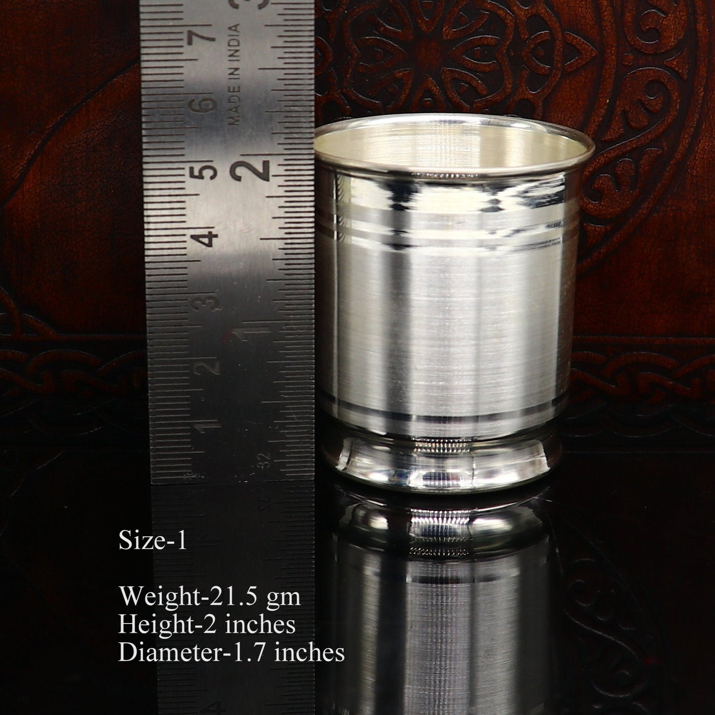 999 fine silver handmade vessels, water/milk Glass tumbler, silver flask, baby kids silver utensils stay healthy water milk glass sv230 - TRIBAL ORNAMENTS