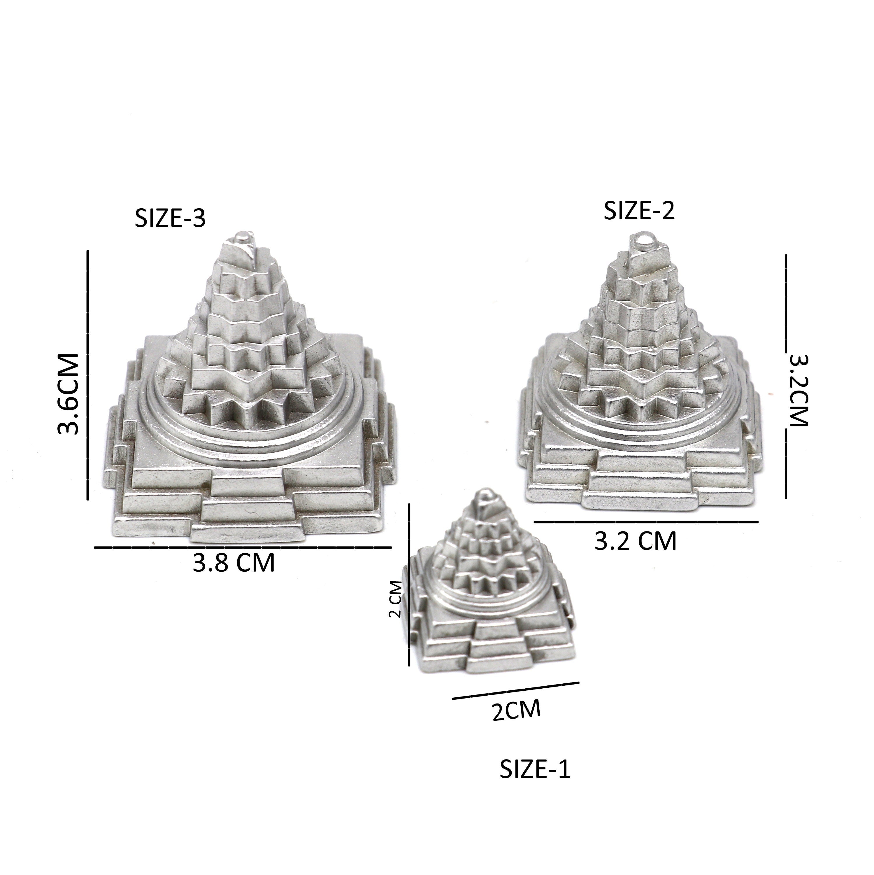 Divine Solid mercury 3d pyramid of shree yantra, | TRIBAL ORNAMENTS