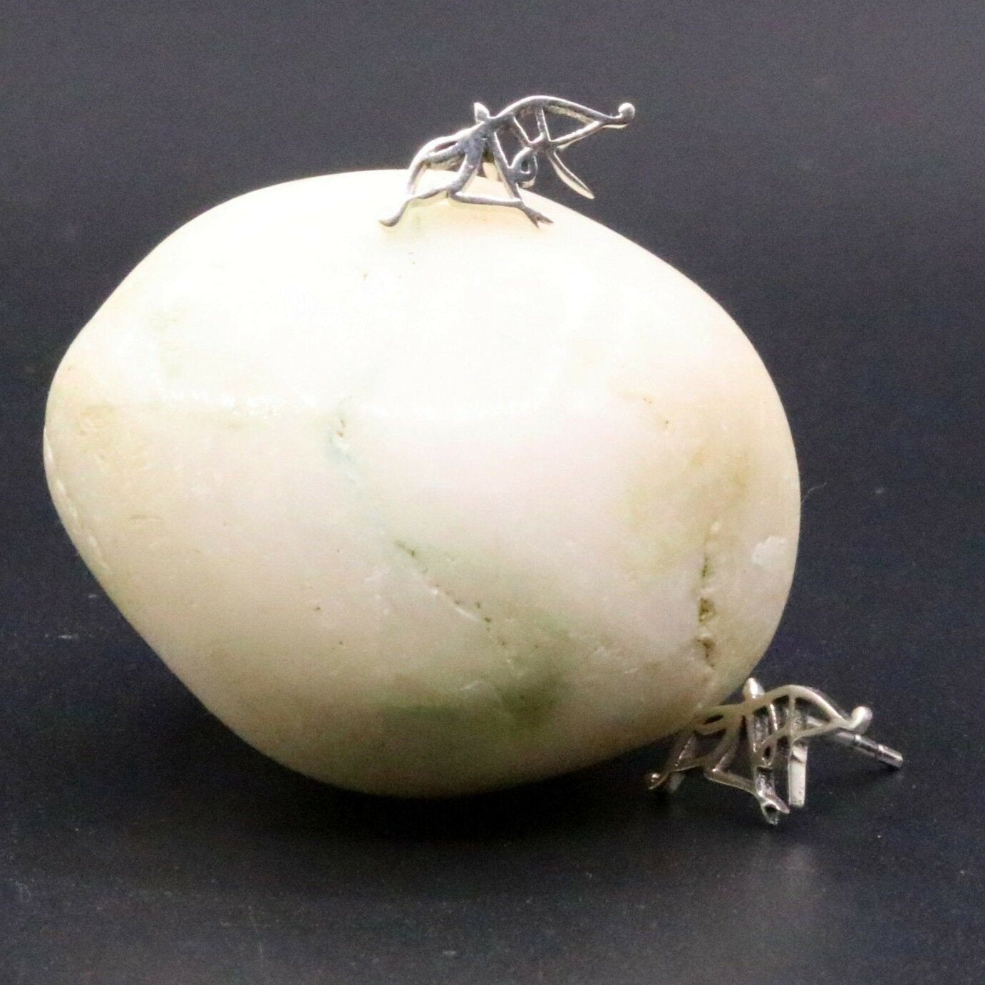 INDIAN LORD SHRI RAM SILVER HANDMADE FANCY MEN'S STUDS EARRING JEWELRY S-17 - TRIBAL ORNAMENTS