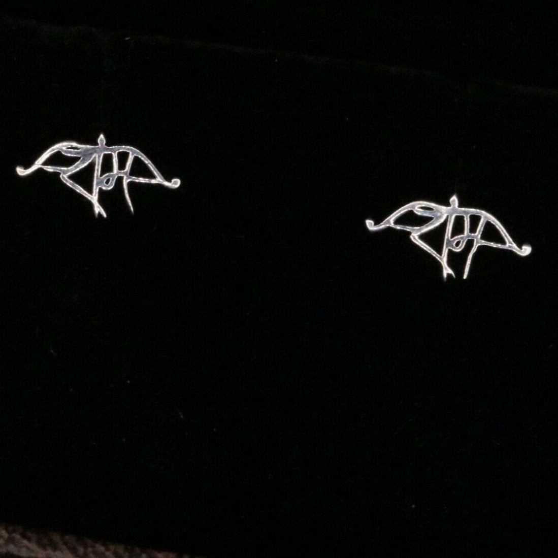 INDIAN LORD SHRI RAM SILVER HANDMADE FANCY MEN'S STUDS EARRING JEWELRY S-17 - TRIBAL ORNAMENTS