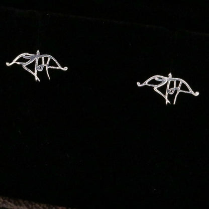 INDIAN LORD SHRI RAM SILVER HANDMADE FANCY MEN'S STUDS EARRING JEWELRY S-17 - TRIBAL ORNAMENTS