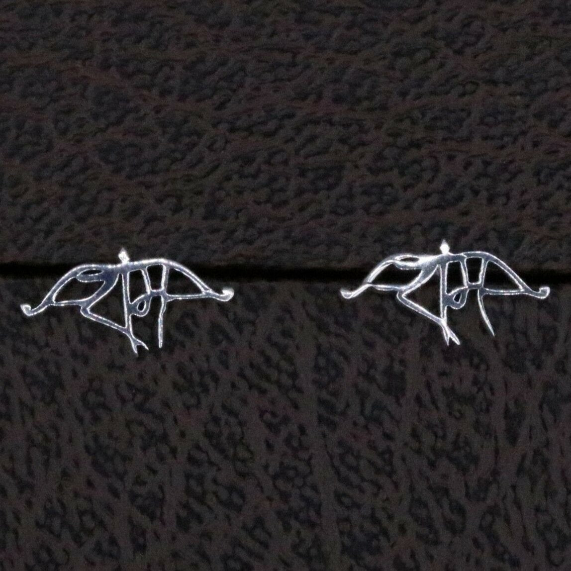 INDIAN LORD SHRI RAM SILVER HANDMADE FANCY MEN'S STUDS EARRING JEWELRY S-17 - TRIBAL ORNAMENTS