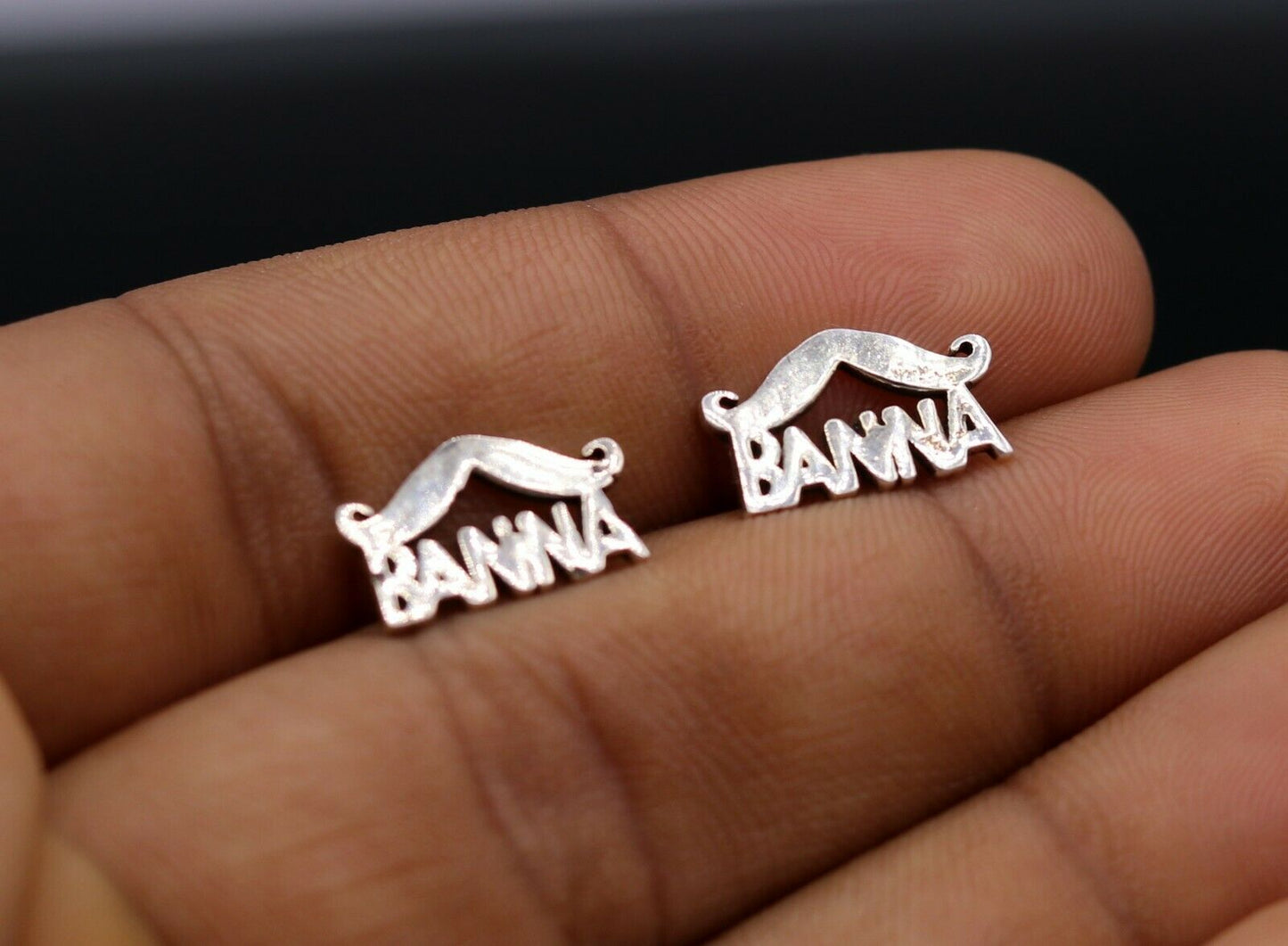 RAJASTHAN ROYALS BANNA RAJPUTANA 925 SILVER STUD EARRINGS FABULOUS STUDS s134 - TRIBAL ORNAMENTS