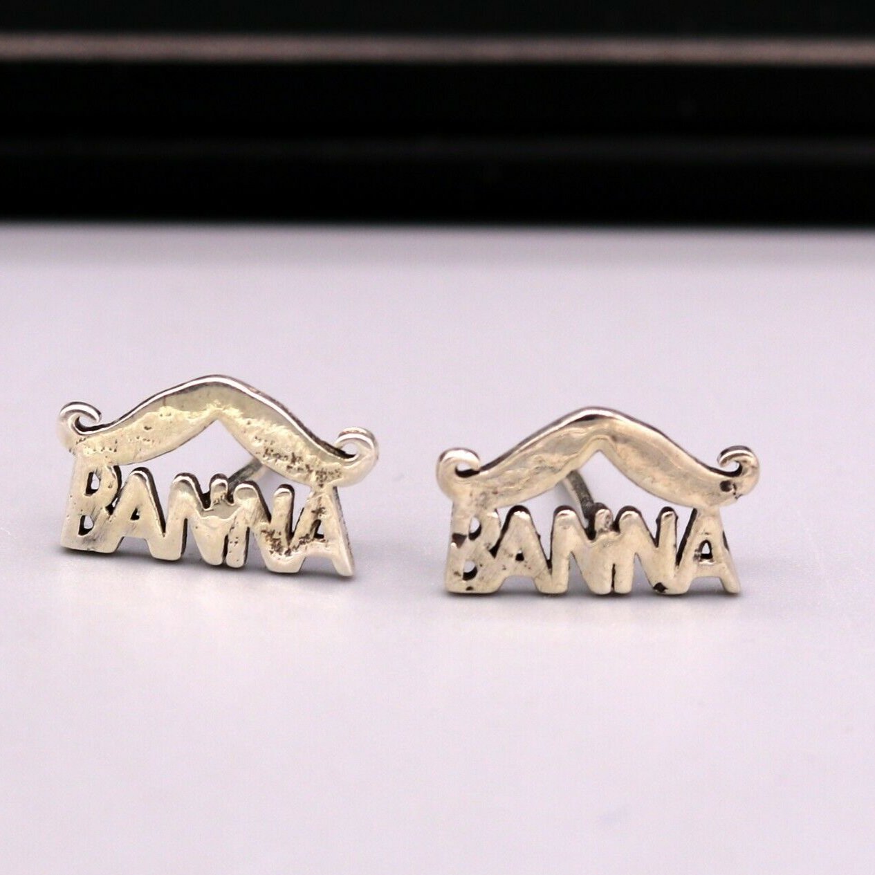 RAJASTHAN ROYALS BANNA RAJPUTANA 925 SILVER STUD EARRINGS FABULOUS STUDS s134 - TRIBAL ORNAMENTS