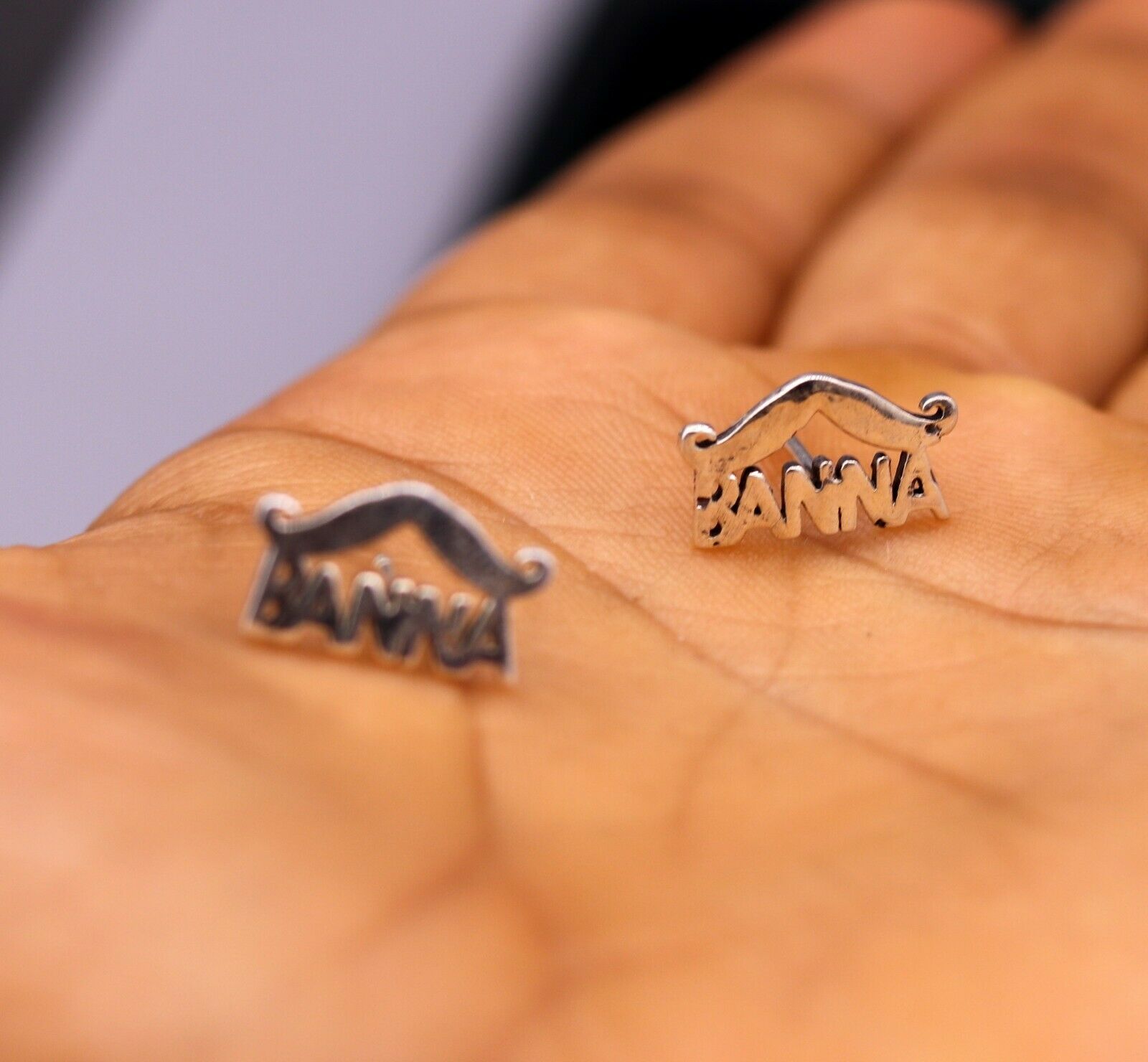 RAJASTHAN ROYALS BANNA RAJPUTANA 925 SILVER STUD EARRINGS FABULOUS STUDS s134 - TRIBAL ORNAMENTS