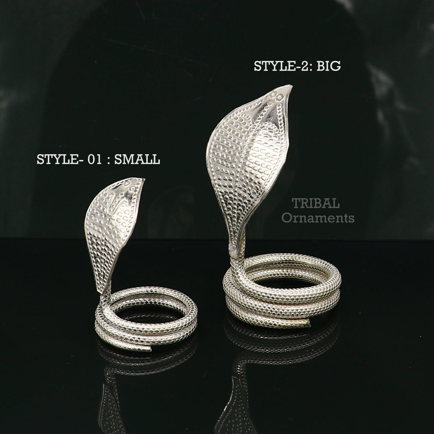 Handmade sterling silver fabulous vintage antique mini snake or shiva snake for puja or worshipping, solid nag nagin puja article su756 - TRIBAL ORNAMENTS