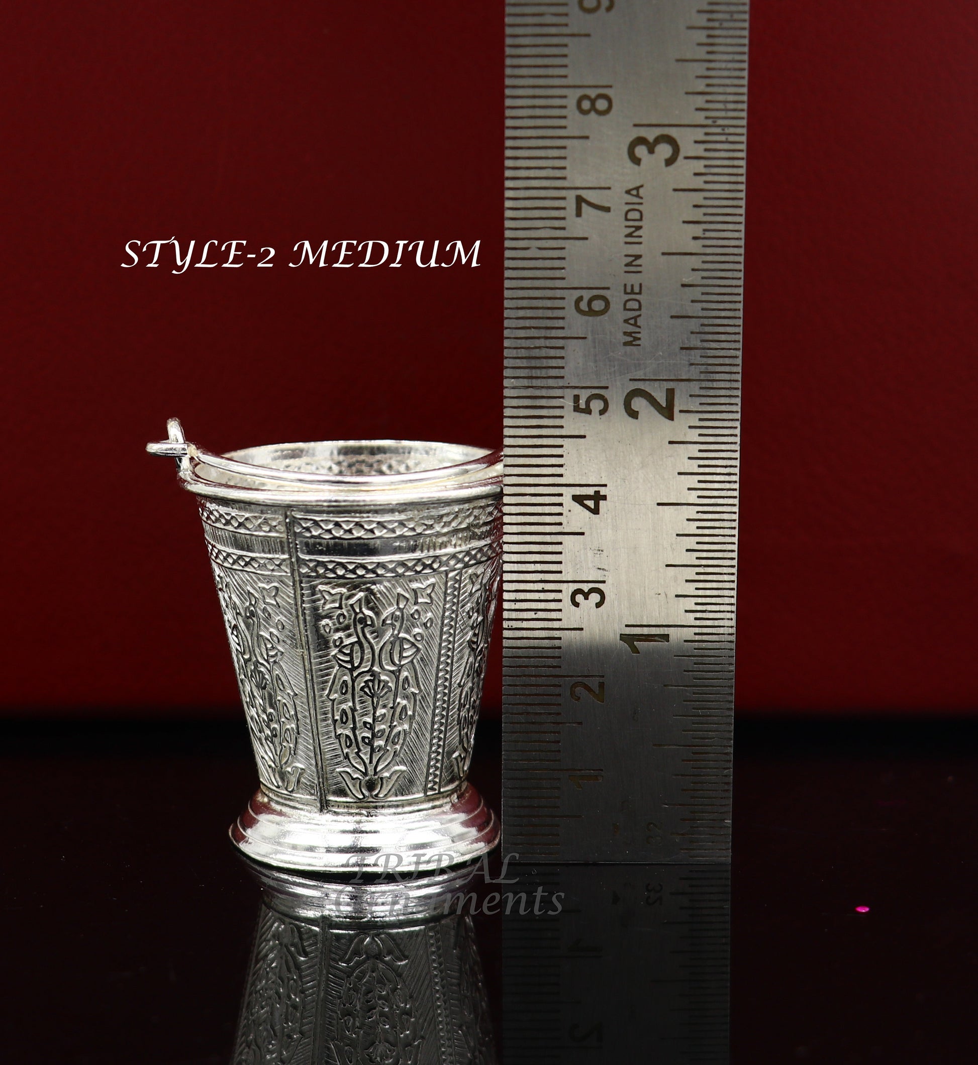 925 sterling silver handmade fabulous vintage style bucket toy for puja or worshipping, Diwali puja article utensils su976 - TRIBAL ORNAMENTS