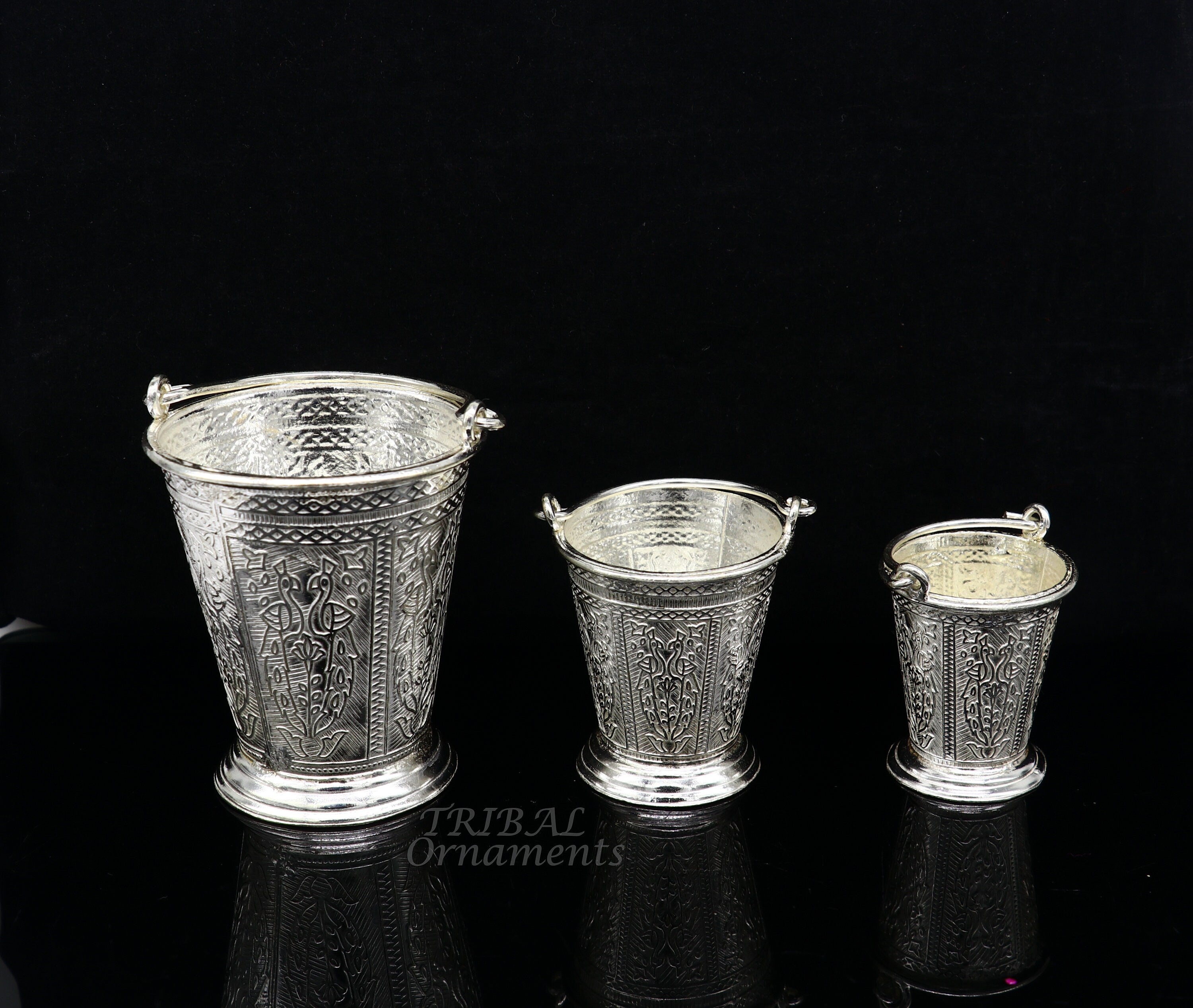 925 sterling silver handmade fabulous vintage style bucket toy for