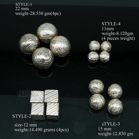 925 Sterling silver handmade playing games ludo pieces, silver ludo pieces, for royal laxury gifting articles su701 - TRIBAL ORNAMENTS