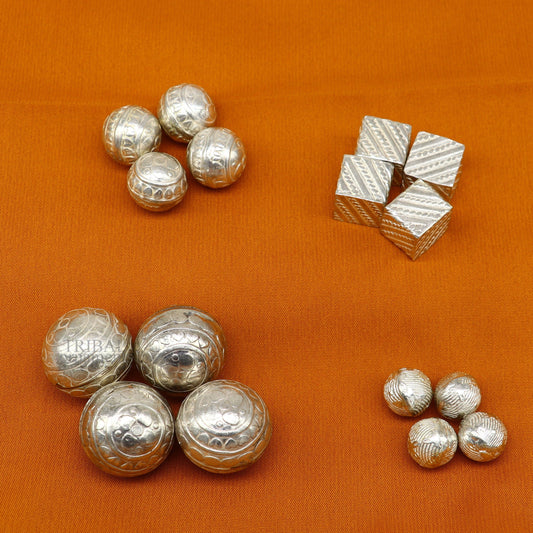 925 Sterling silver handmade playing games ludo pieces, silver ludo pieces, for royal laxury gifting articles su701 - TRIBAL ORNAMENTS