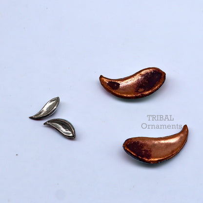 Handmade copper goddess eyes with 925 sterling silver plating for statues, deities, and sculpture sculptures by TRIBAL ORNAMENTS.