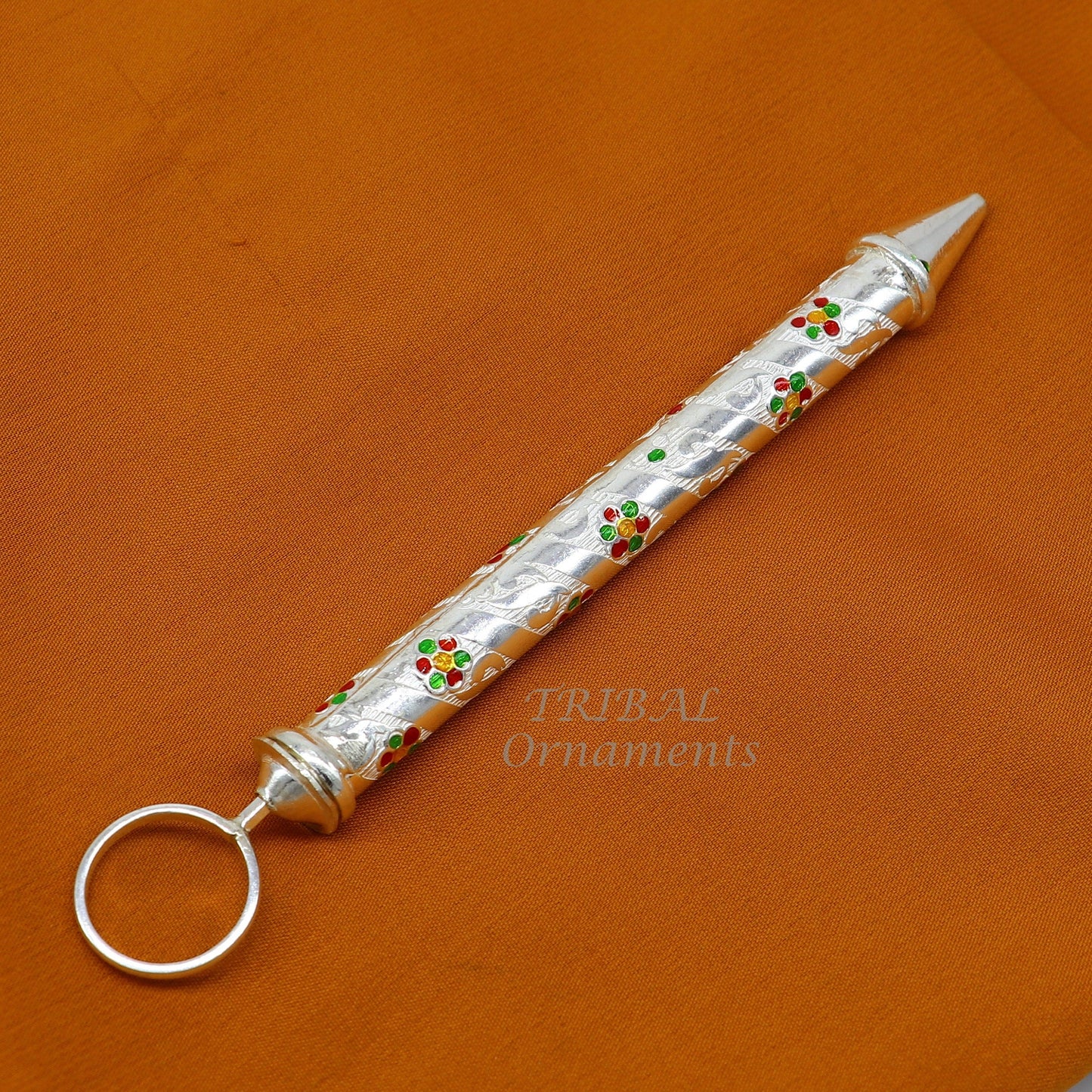 925 sterling silver new trendy Holi special Laddu Gopala colorful water Pichkari and Bucket best gift to Lord Krishna accessories su1010 - TRIBAL ORNAMENTS