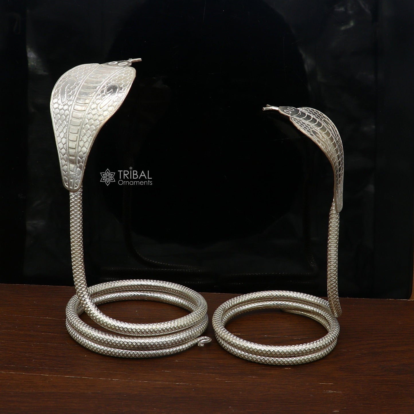 Shiva Snake 925 silver handmade Divine vintage style Small snake or shiva snake for puja or worshipping, solid Diwali puja article su1282 - TRIBAL ORNAMENTS