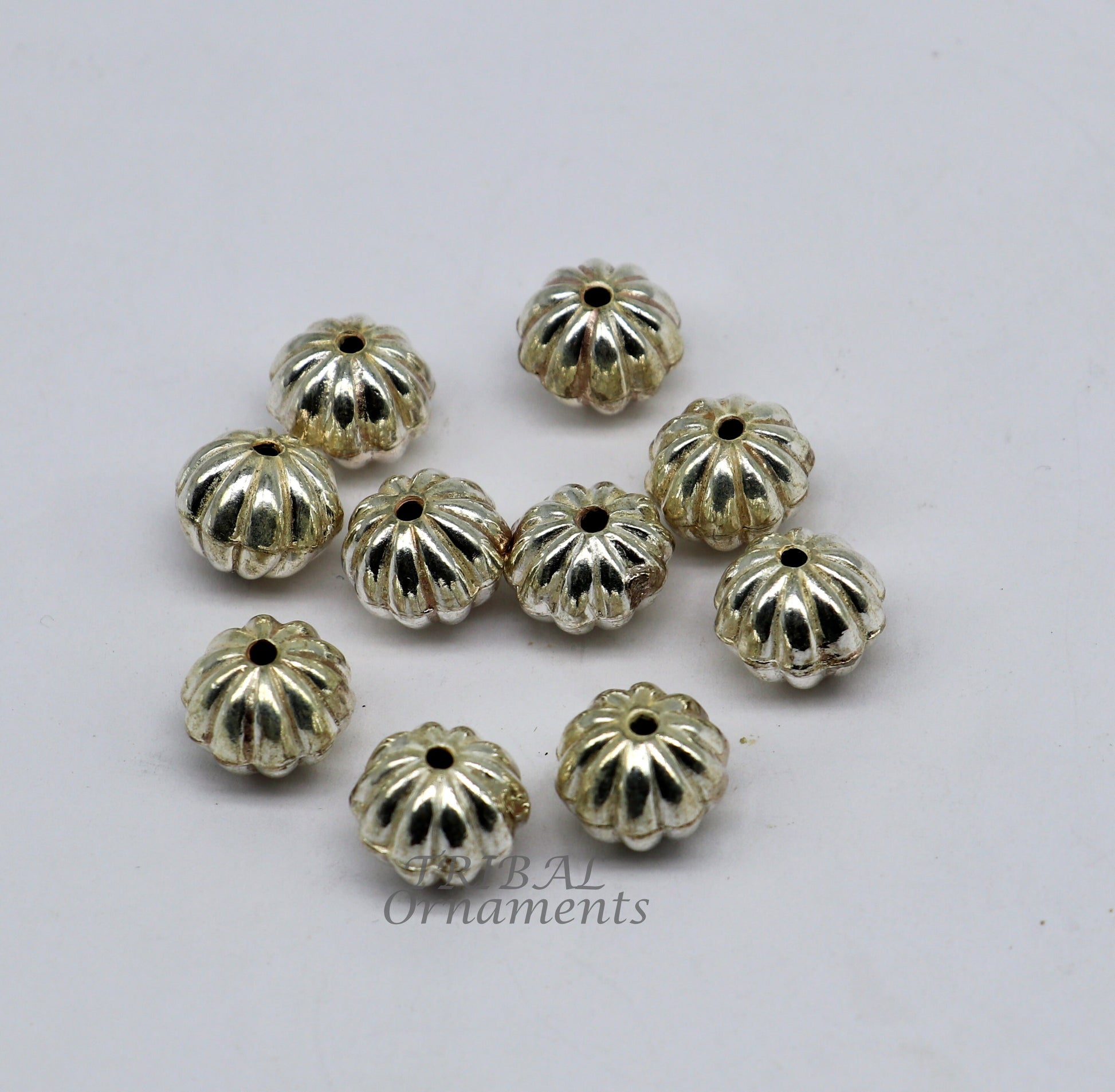 11 mm lot 10 pieces 925 sterling silver fabulous beads drops for jewelry Customization or unique jewelry making lose beads bd24 - TRIBAL ORNAMENTS