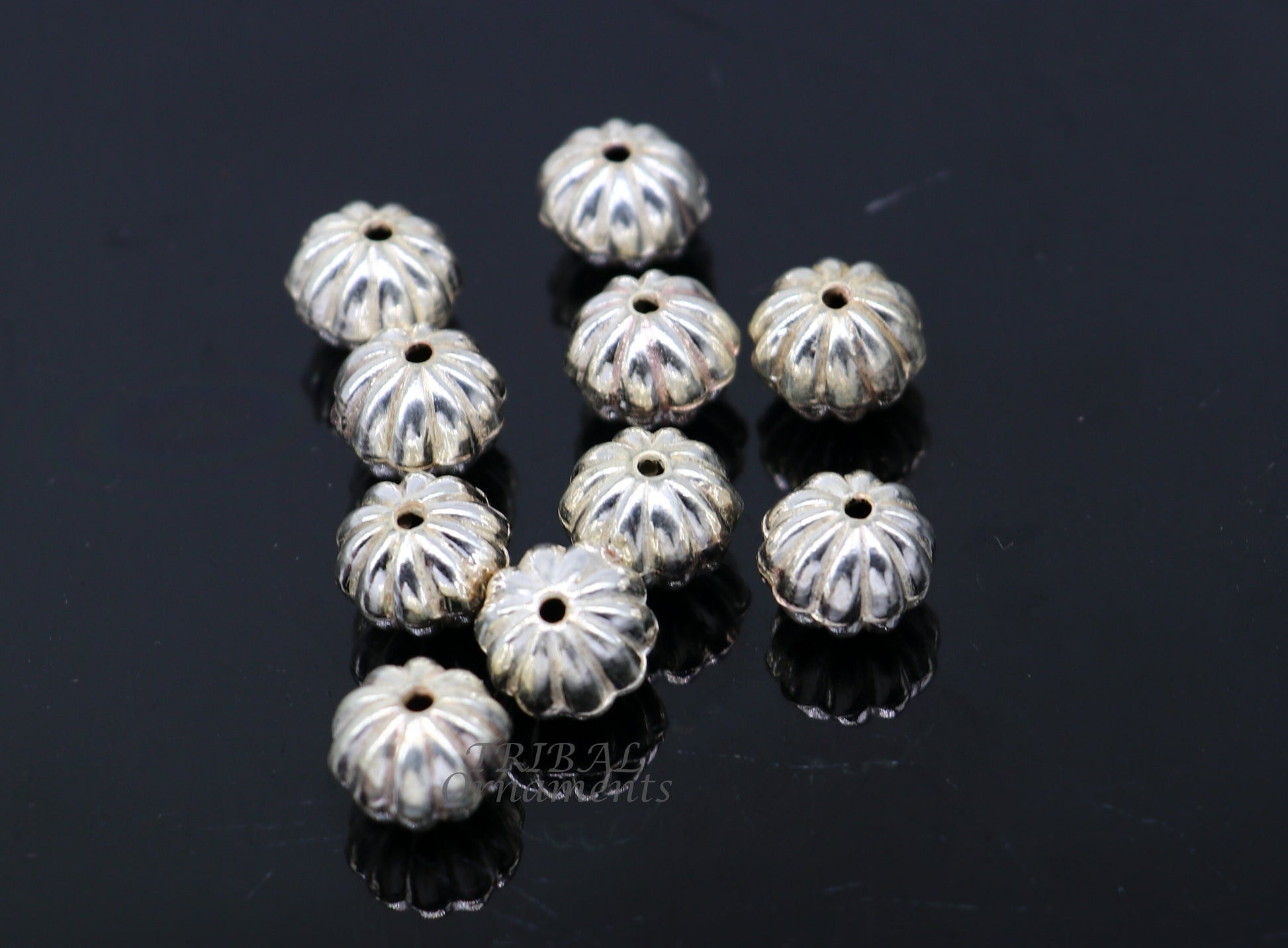 11 mm lot 10 pieces 925 sterling silver fabulous beads drops for jewelry Customization or unique jewelry making lose beads bd24 - TRIBAL ORNAMENTS